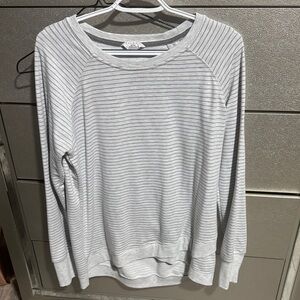 Danskin Gray Striped Long Sleeve Tee